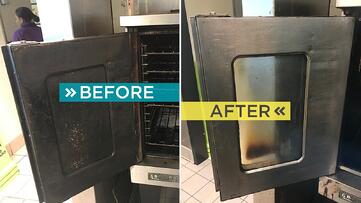 Before and after of kitchen doors