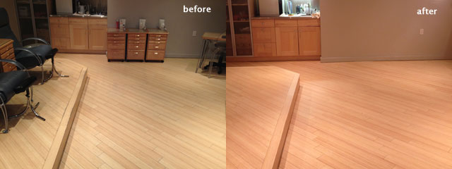 Before & After bamboo floor