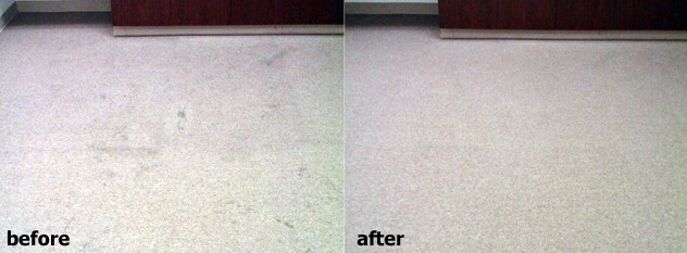before and after shot of dirty to clean carpet